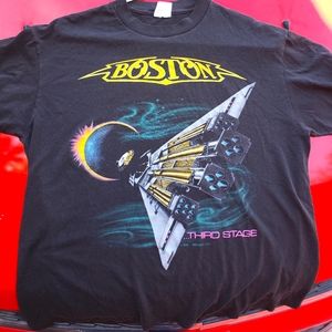 Vintage Original 1987 Boston rock concert tee shirt Third stage tour
